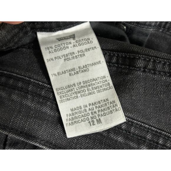 Levi’s 505 Women’s 12M Straight Leg Jeans Dark Gray Black Stretch Denim - Picture 6 of 16